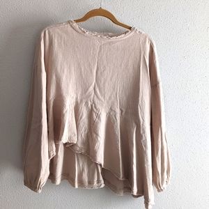 Free People xs asymmetrical peplum top